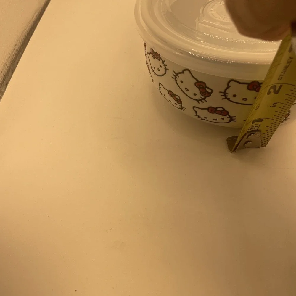 NEW Hello Kitty FACES 5in Diameter Ceramic Food Storage Bowl w/Vented Lid